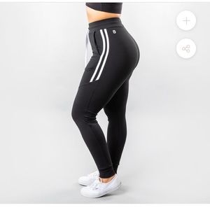 Buffbunny Stripe Black Joggers